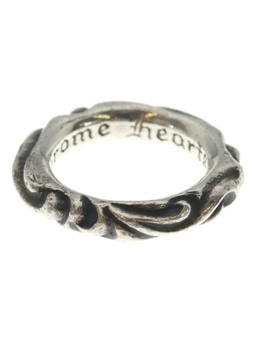 Chrome Hearts Scrl Band Scroll Ring Silver